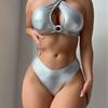 Хит продаж Европейский и американский стиль Однотонный Сексуальный Комплект Бикини из 3 предметов - P108
