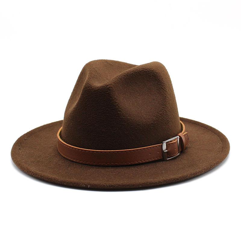 Шерстяная шляпа-цилиндр в стиле джаз, британская шляпа с большими полями, модная мужская и женская шляпа с плоскими полями, фетровая шляпа