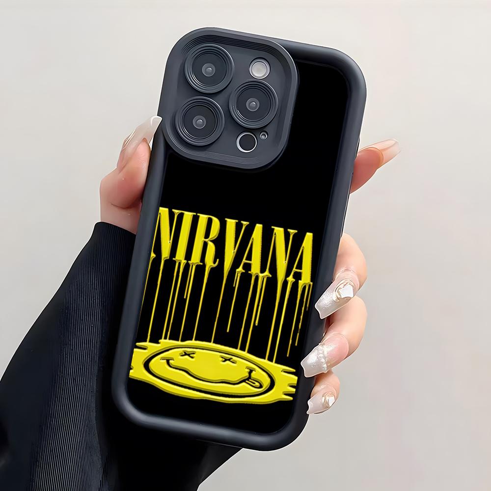 Чехол для телефона Rock Band N-Nirvana Для IPhone 17 Pro Max 15 Pro 16 14 Plus 12 13 Mini 11 Pro Ударопрочный чехол