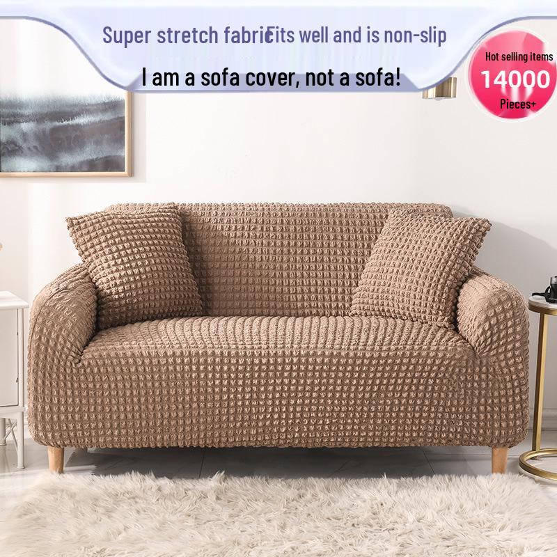 Luxury Four Seasons Seersucker Sofa Cover for Three-Seater