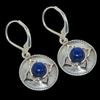 Natural Lapis Lazuli Gemstone 925 Solid Sterling Silver Gift Earring 1.25" U5p95