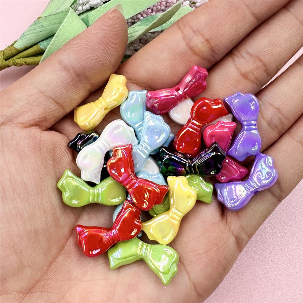 20 шт. 11,1*21,8 мм 9 цветов модные акриловые банты свободные бусины для браслетов ожерелья изготовление ювелирных изделий