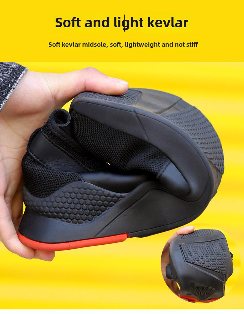 Мужские всесезонные защитные ботинки со стальным носком, защита от ударов и проколов, дышащая ткань с большой буквой G, резиновая подошва