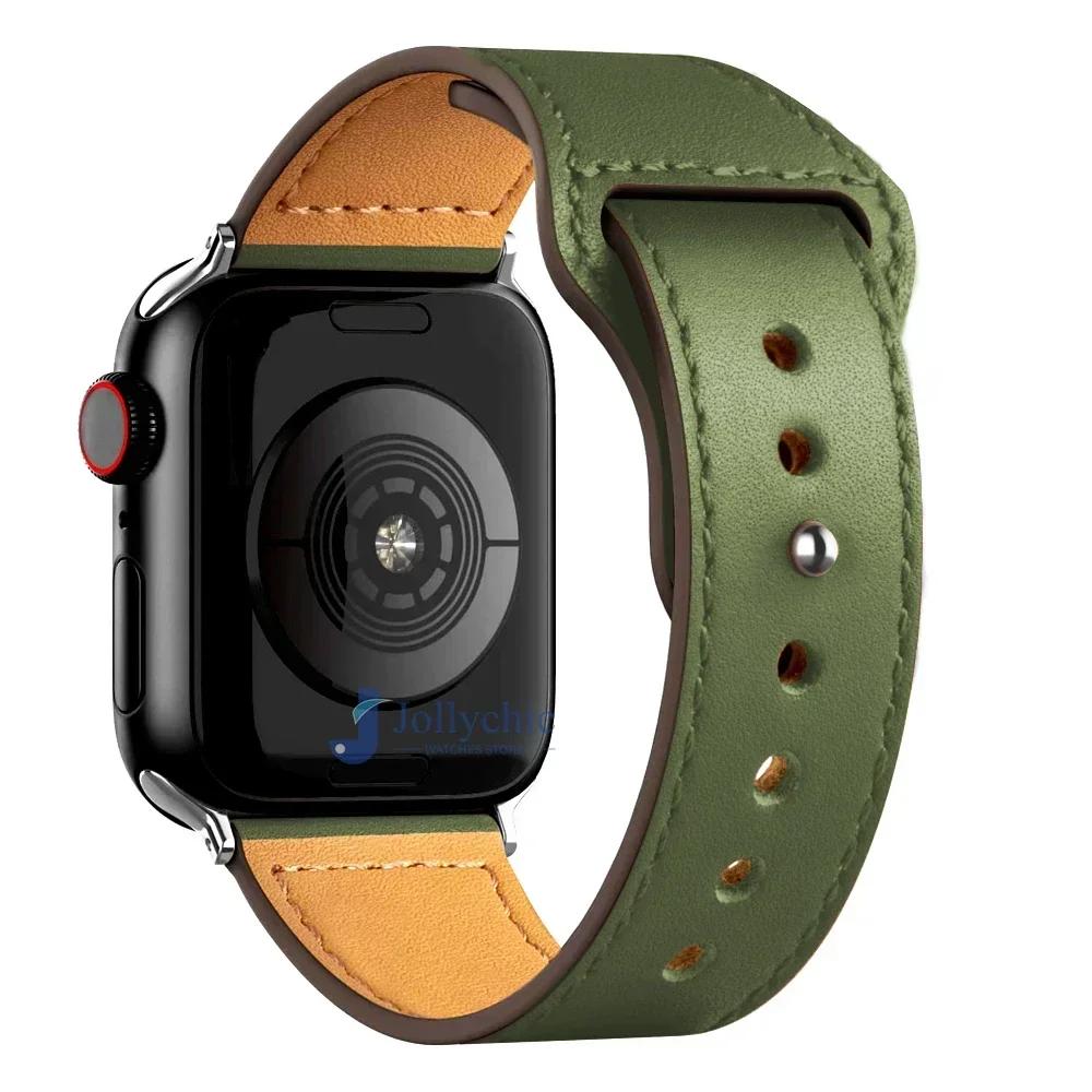 Ремешок из кожи для часов Apple Watch Band 44 мм 45 мм 41 мм 40 мм 42 мм 38 мм 49 мм 45 мм браслет Correa IWatch Series 8 Ultra 3 6 SE 7 ремешок