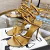 Summer Street Style Ankle Strap Open Toe Narrow Band Women Sandals Thin High Heels Stripper Sexy Banquet Shoes