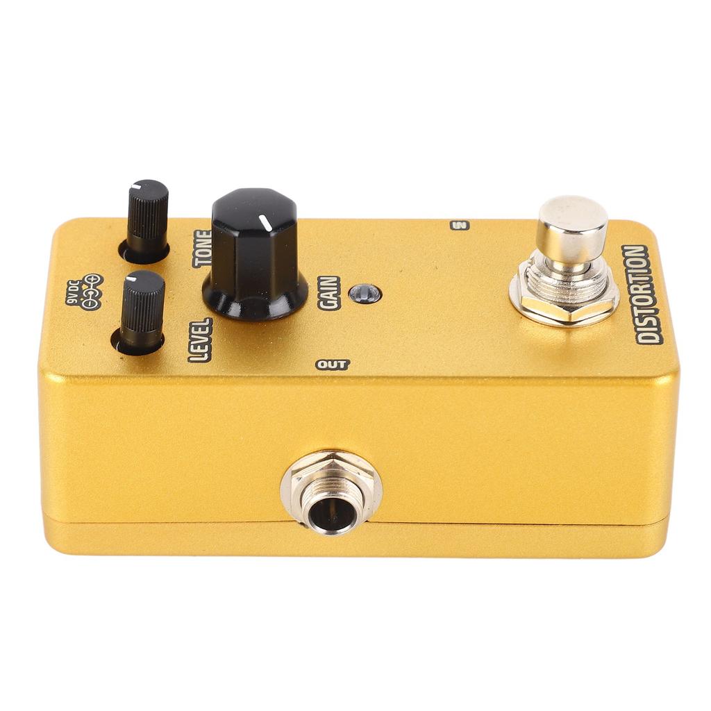 Electric Guitar Effects Pedal Single Block Mini Modulation Amplifier Simulation Pedal Golden Distortion