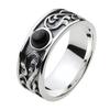 Кольцо Арабеска Черная Звезда Серебро 925 пробы fr0126 Размер 23 [Figmart] [Серебряный Аксессуар]