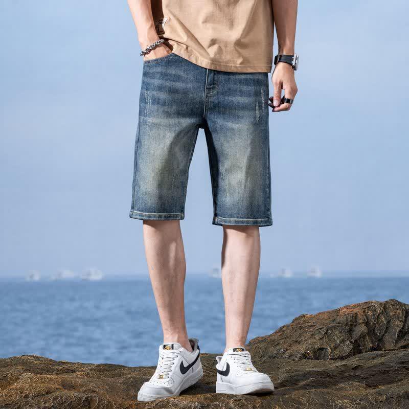 Pierre Cardin Men's Loose Straight Fit Denim Shorts