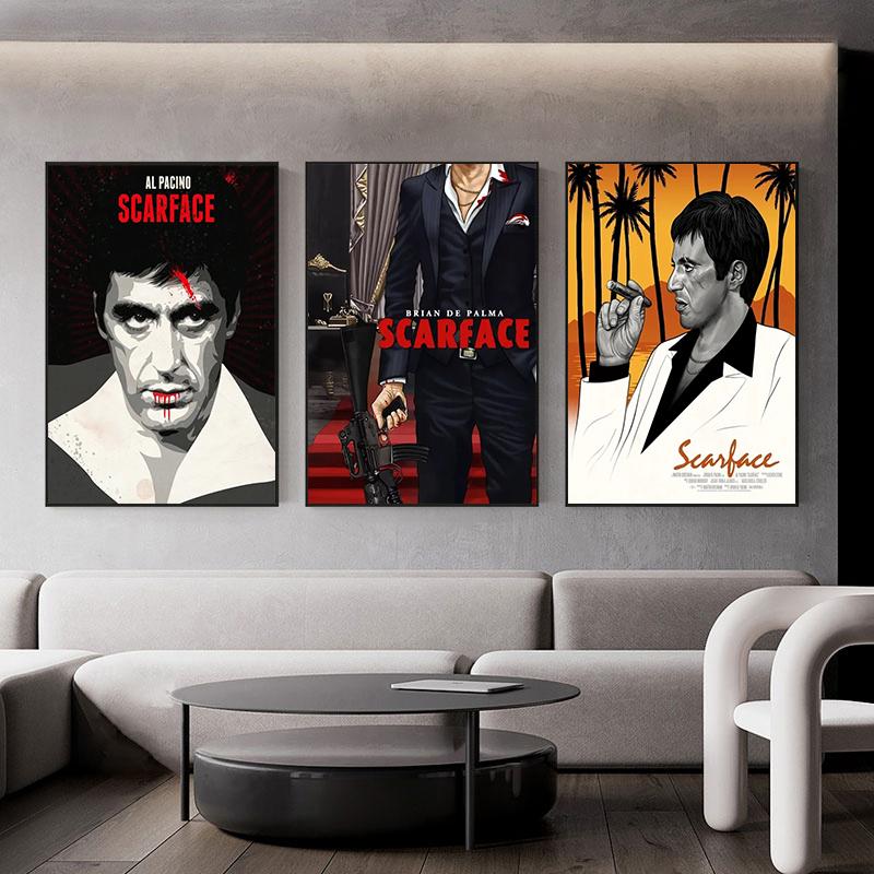Классическая кинозвезда Тони Монтана Постеры и принты Картины на холсте Настенные картины для бара Гостиная Домашний декор Cuadros