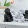 Трехчастный набор статуэток Дзен «Три обезьяны», 3D-печатные маленькие монахи Дзен, Три маленьких обезьяны, которые не слышат, не видят, не говорят, Креативный