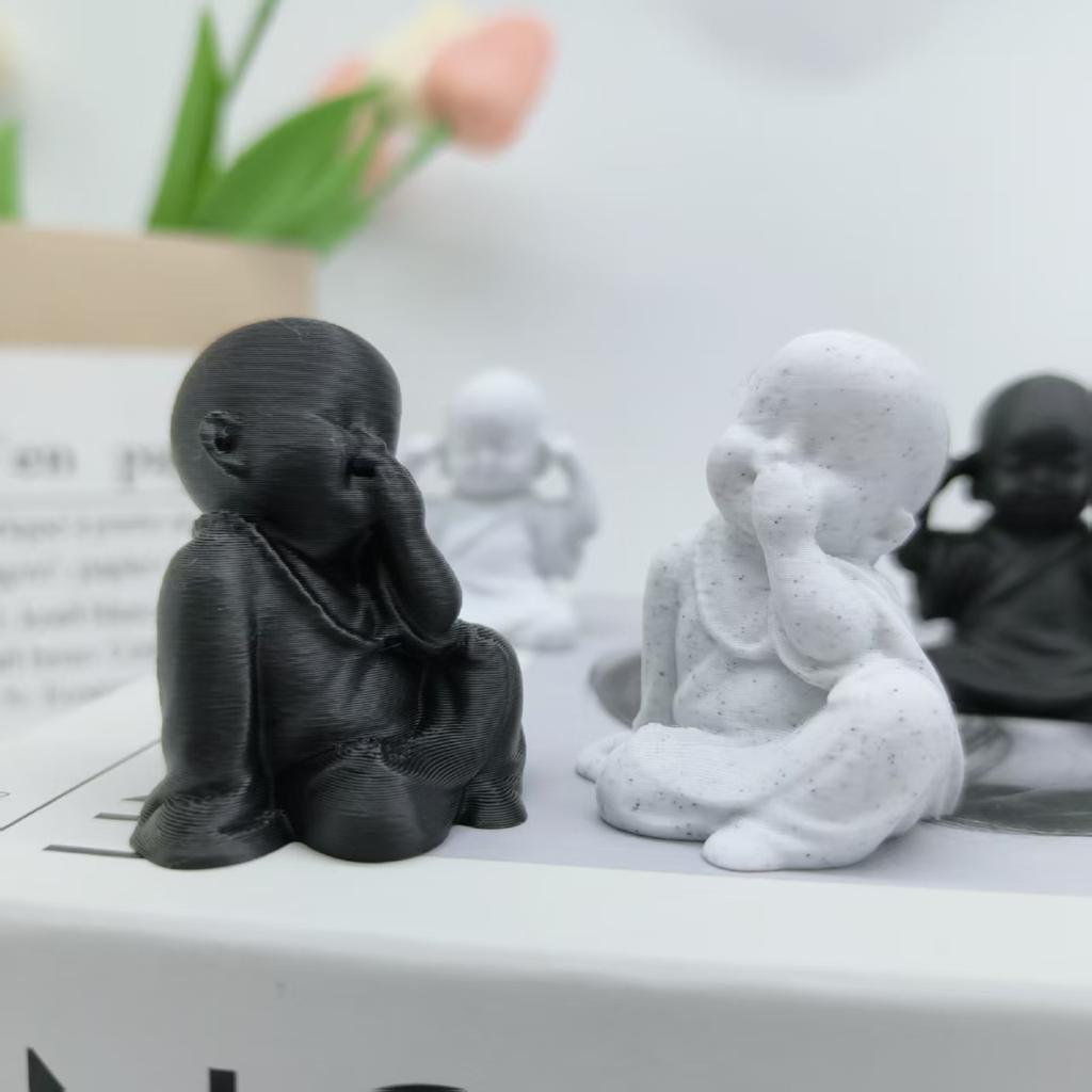 Трехчастный набор статуэток Дзен «Три обезьяны», 3D-печатные маленькие монахи Дзен, Три маленьких обезьяны, которые не слушают, не смотрят, не говорят, Креативный Bu