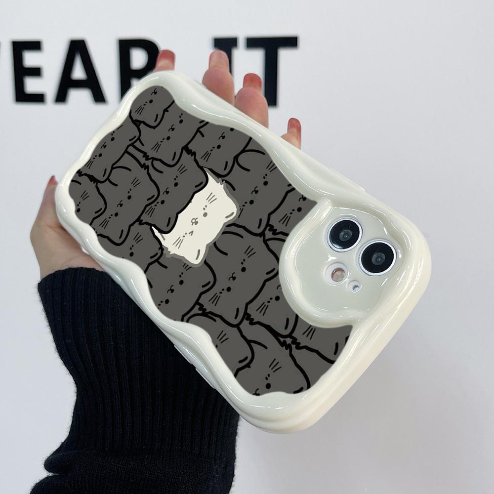 LZ7 Cartoon Cat Cute Clear Soft Wave Phone Cases for Xiaomi 11 Lite Redmi Note 13 12 8 Pro 9 12C A3 Infinix Smart 8 Tecno Protection Back Cover