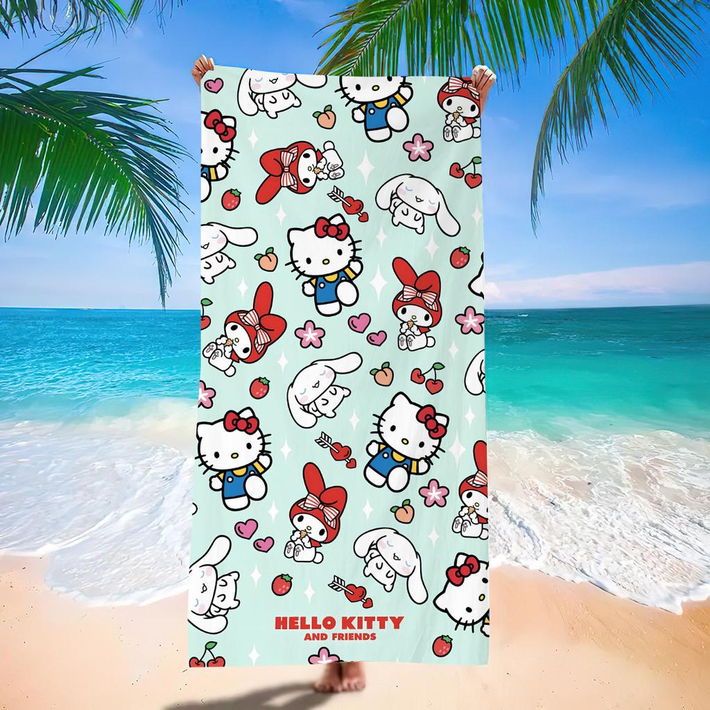 Cute Cartoon Printed Microfiber Beach Towel Quick Dry Soft Absorbent Bath Towel For Seaside