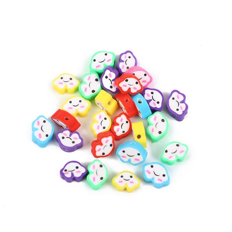Diy Polymer Clay Soft Ceramic Beads, Round Soft Ceramic Beads Handmade Jewelry Accessories