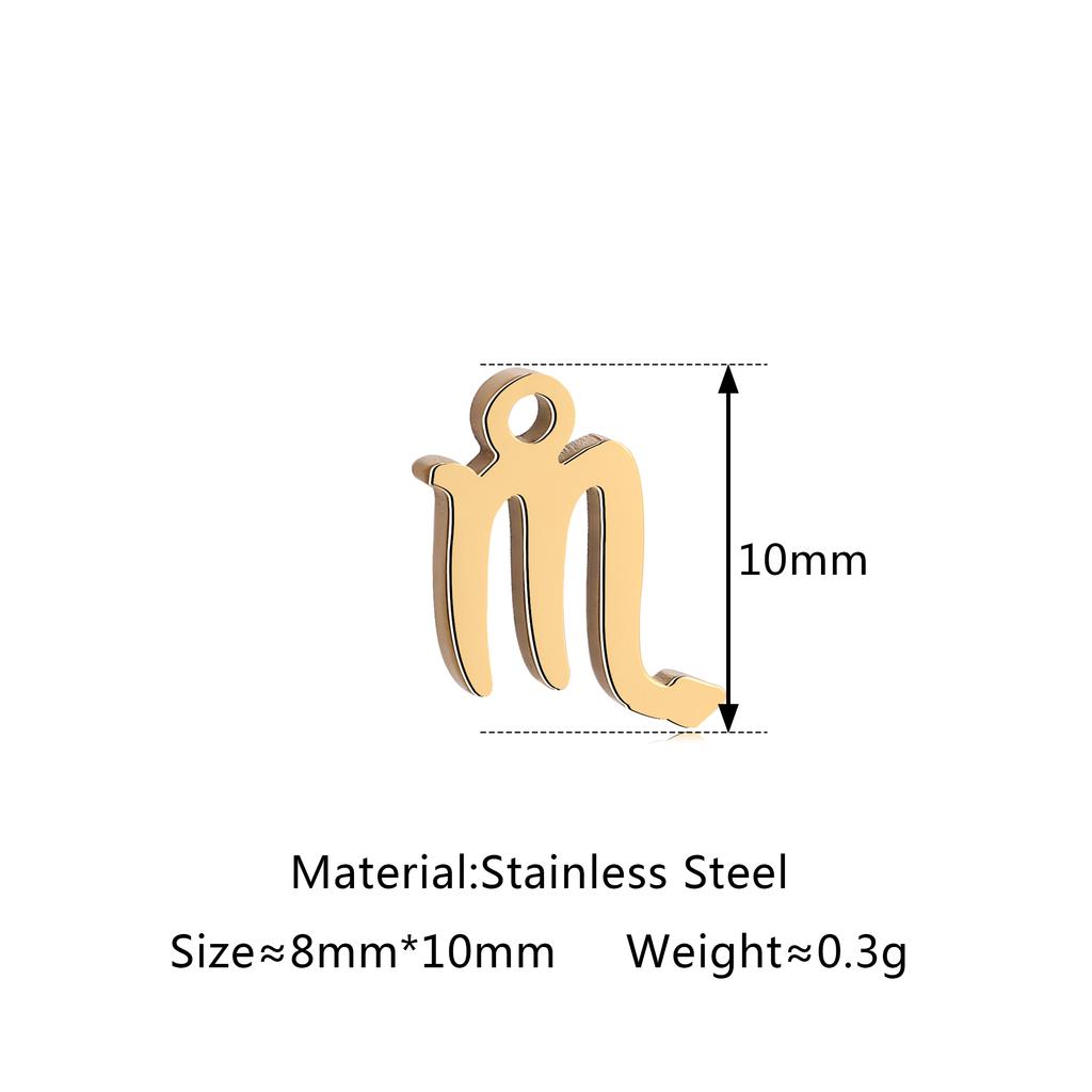 5 шт./лот Шармы со знаком зодиака из нержавеющей стали Мини-подвески со созвездиями Для DIY Рукоделия Ожерелья Браслеты Изготовление ювелирных изделий
