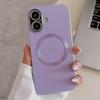 DEKKER For iPhone 16 Back Cover Compatible with MagSafe PU+TPU Phone Case - Purple