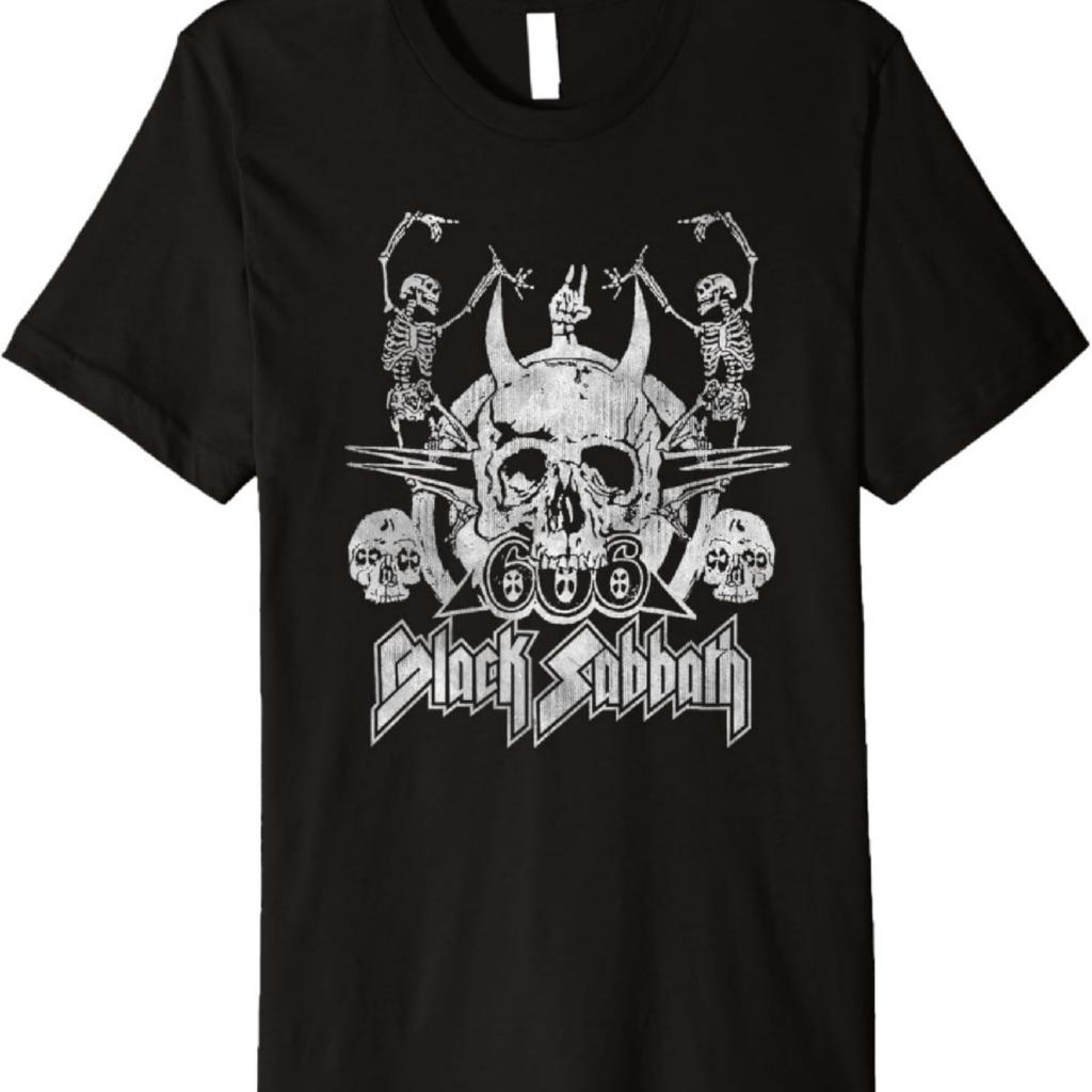 Премиальная футболка Black Sabbath 666 Черепов