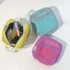Dopamine Color Mesh Cosmetic Bag Large Capacity Coin Purse Fashion Make Up Case