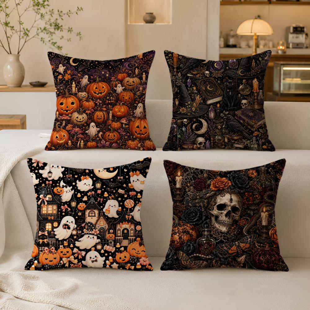 Mystic Halloween Wonderland Cushion Cover Breathable Cushion Covers Machine Washable WrinkleResistant Soft Durable
