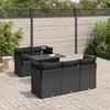 VidaXL Garden Lounge Set 6 Pcs with Cushions Black Braided Resin 3326096