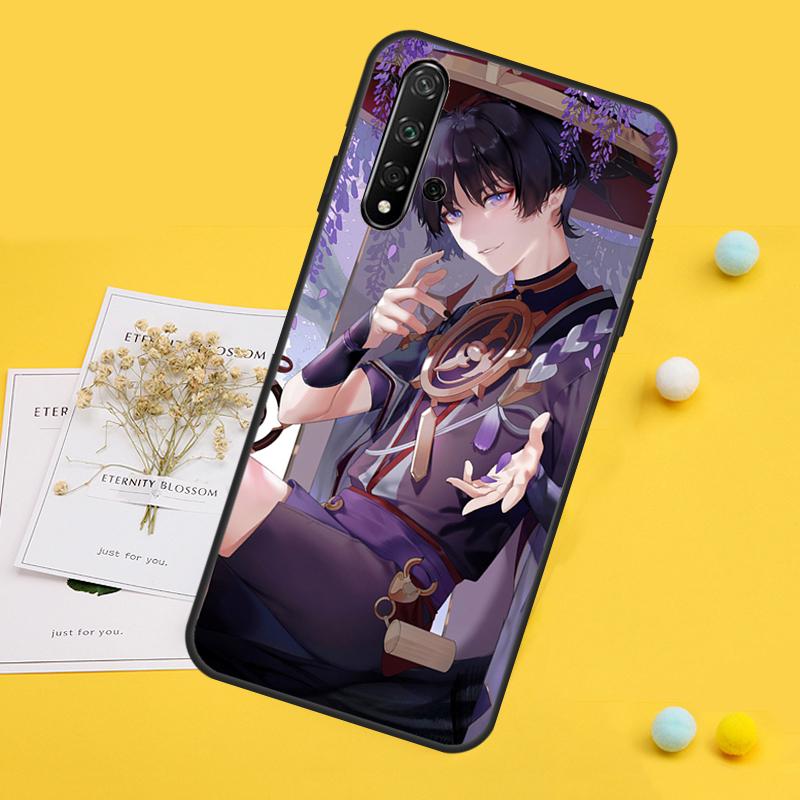 Чехол Scaramouche Genshin Impact для Huawei Nova 12s 12i 11i 5T Y90 Y70 Y60 Y61 Y91 Y72 9 10 SE P20 P30 P40 Lite P60 Pro