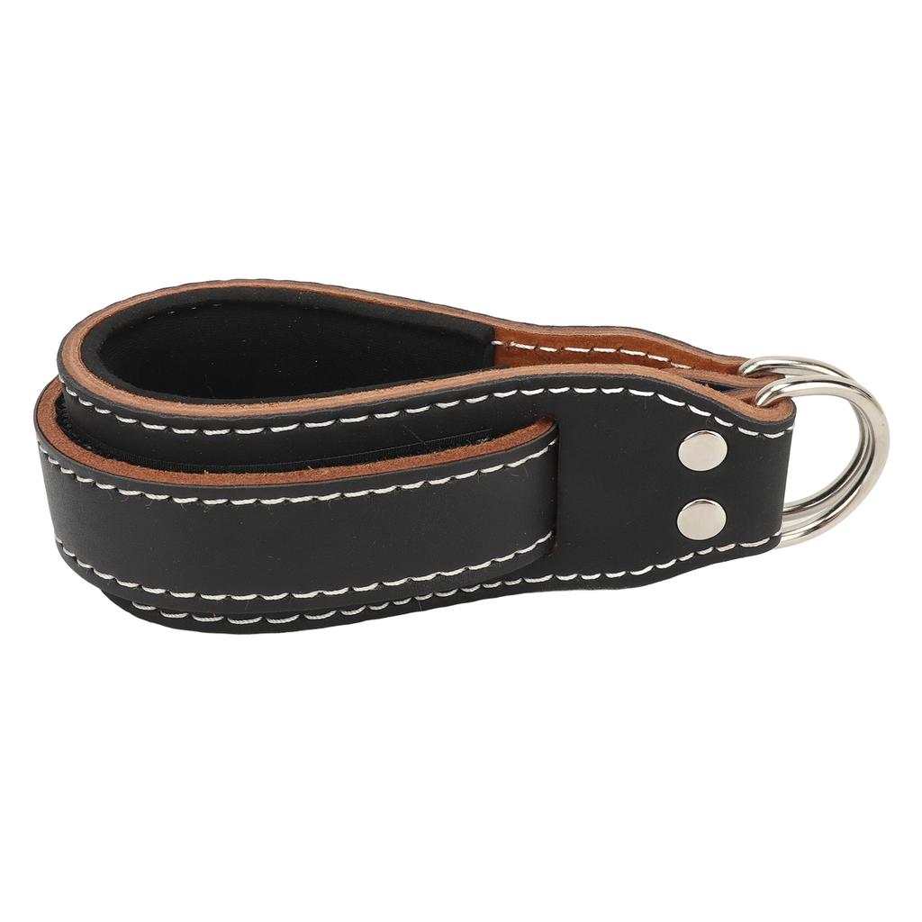 Ankle Strap Cowhide Wrist Cuff Hook and Loop D Ring Comfort Cuff Attachment for Workout Gym Cable