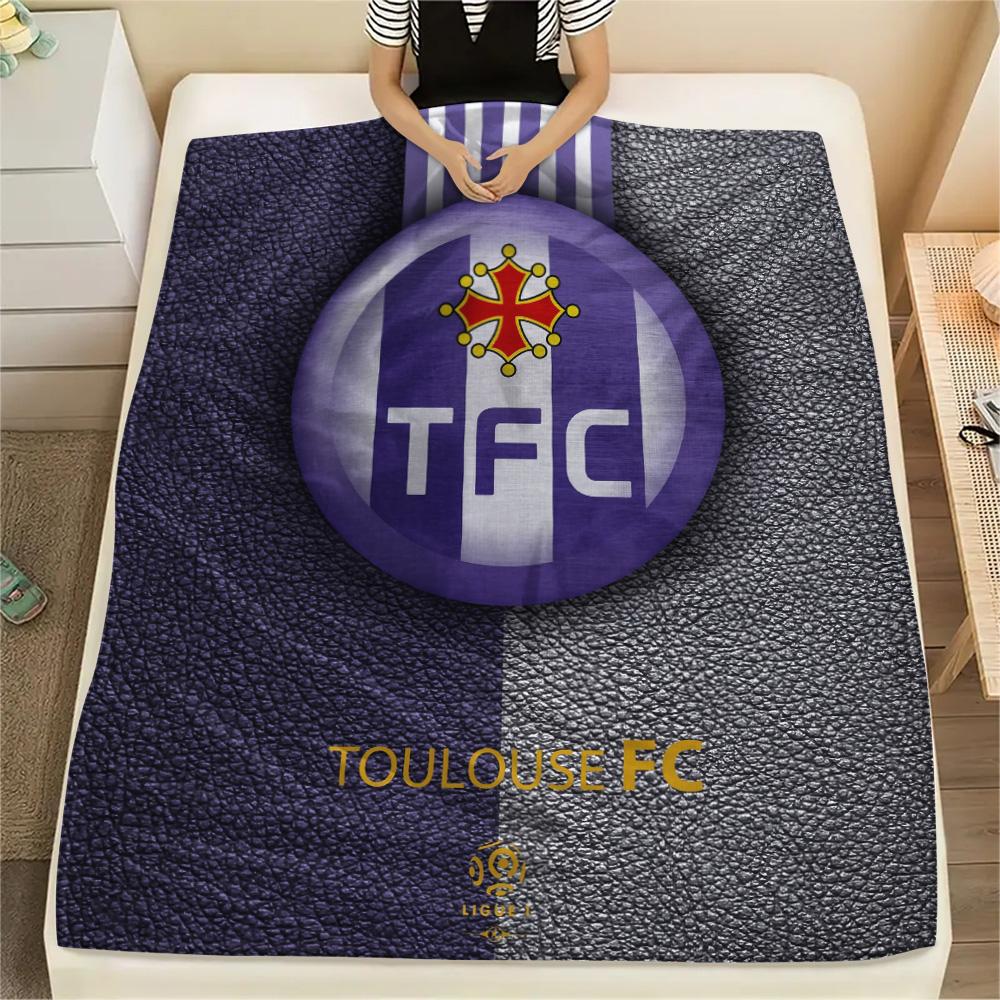 Toulouse Football Club  Print Flannel Blanket, High quality Comfortable for All Seasons, Home Decor, Warmth and Comfort