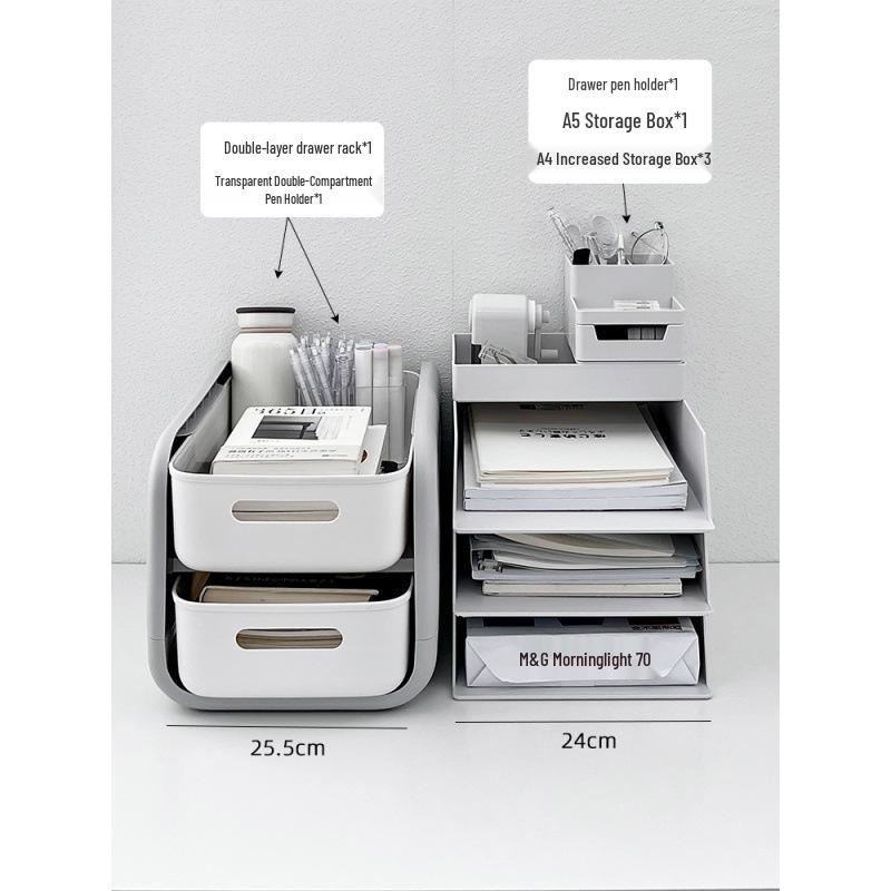 Многофункциональный настольный органайзер: Папка-органайзер формата А4, Подставка для ручек, Офисная стойка для хранения