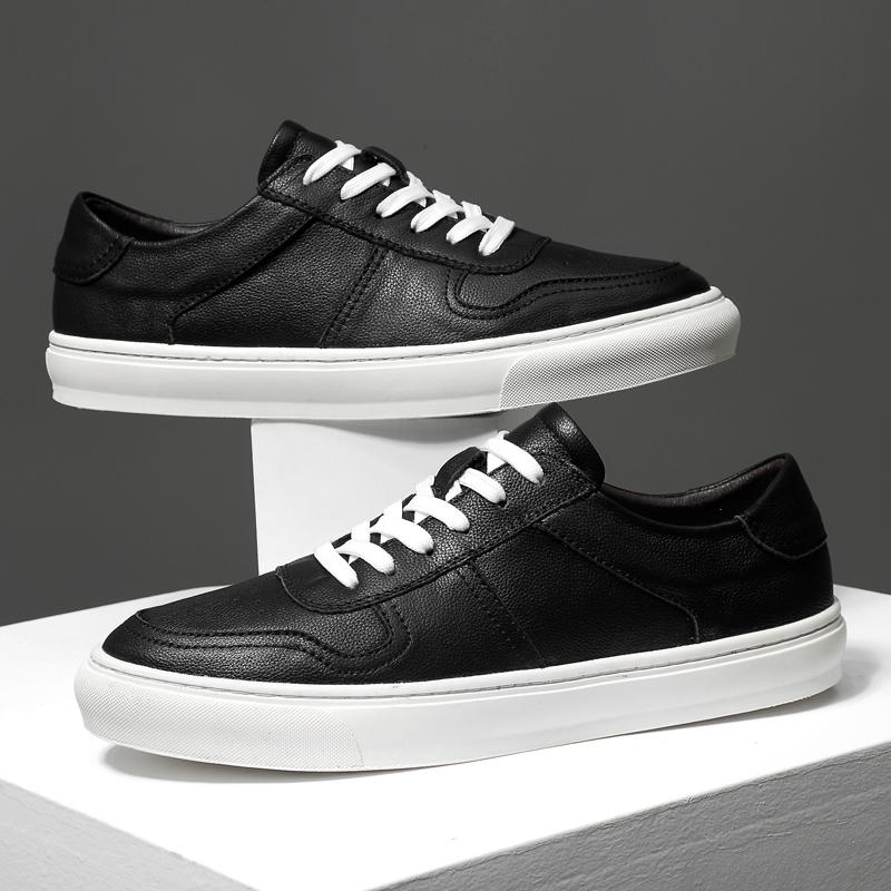 Мужские кроссовки из натуральной кожи, молодежная повседневная обувь для подростков, легкая мужская теннисная обувь Masculino, роскошный бренд, простая обувь для скейтбординга