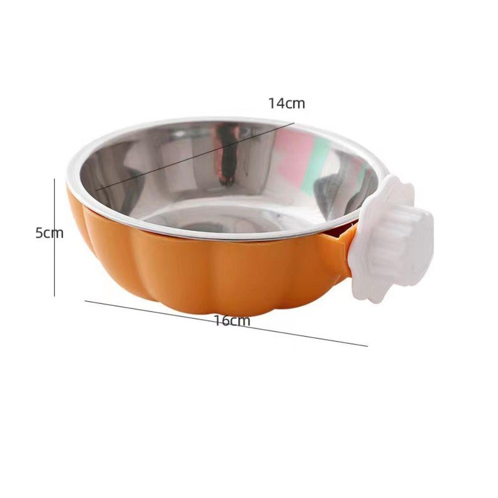 Stainless Steel Pet Cage Bowl Hanging Design Pet Food Basin Detachable Pet Feeding Bowl Cat Dog