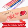 Washable Body Graffiti Pen for Face and Hand Painting - Erasable Fun Game Prop