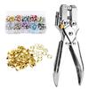 Dazzlestar 400-Piece Carbon Steel Eyelet Punch, Hole Punch, Punch Pliers, Eyelet Pliers, Hole Punching Tool for Leathercraft, Rivet Setting, DIY Craft