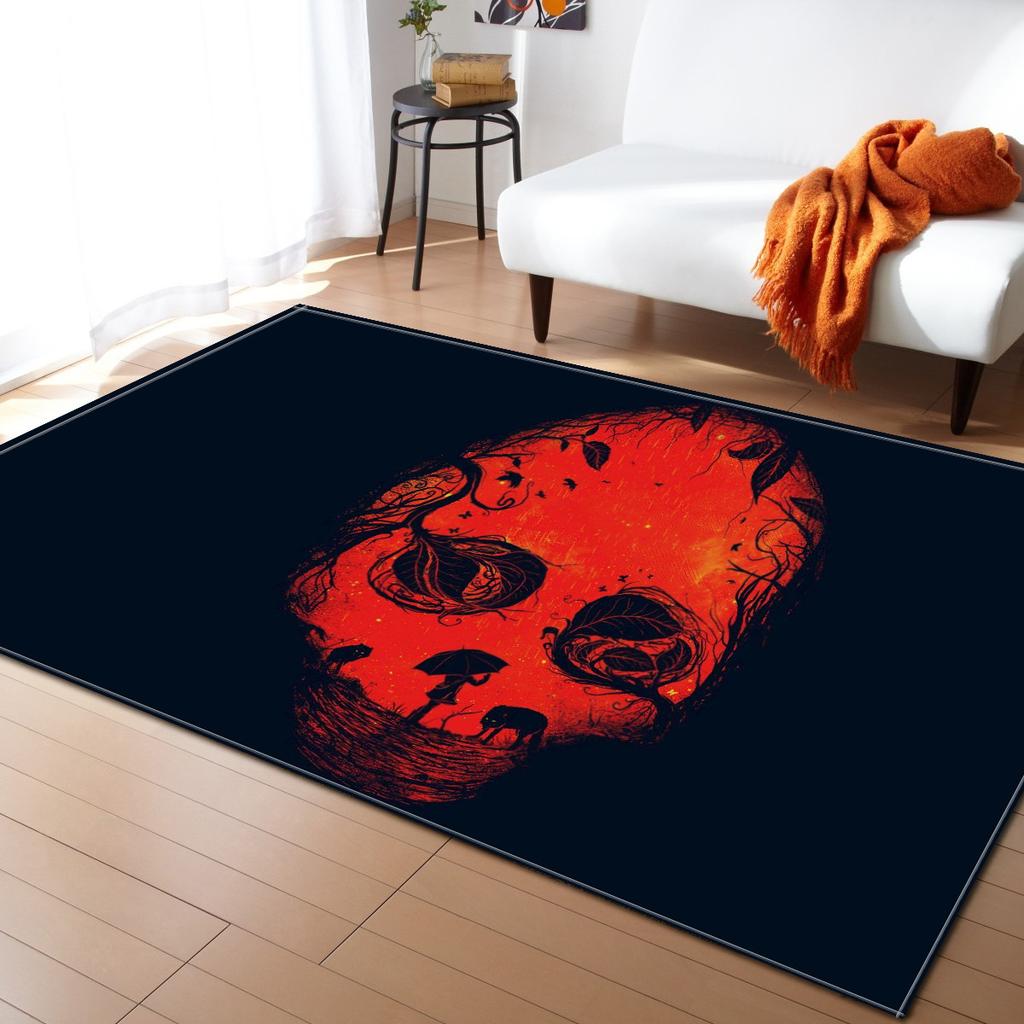 Skull Living Room Carpet Bedroom Dining Room Floor Mat
