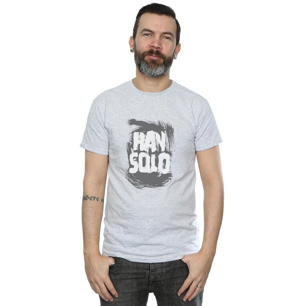 Star Wars Mens Han Solo Text T-Shirt
