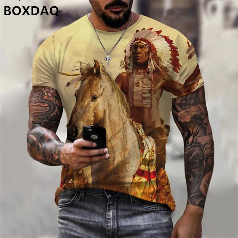 Новая футболка с индийской культурой, модные топы с 3D абстрактным принтом лица, мужские летние уличные топы в стиле Харадзюку, футболка большого размера с короткими рукавами