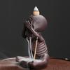 Original Purple Sand Backflow Incense Burner Halloween Gift, Skull Little Ghost Backflow Incense Incense Burner Ornament