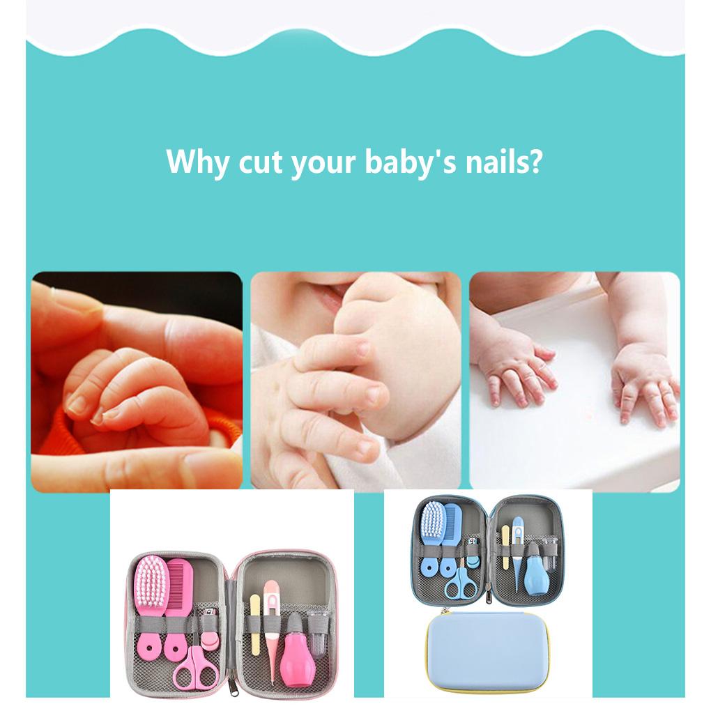 Professional Wear-resistant Newborn Nail Kit Grooming Brush Waterproof Shockproof Scissor Multifunction Kids Toiletries Set
