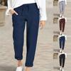 New 5 Colors Women's Drawstring High Waist Pockets Loose Casual Comfortable Pants