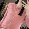 Женский кашемировый кардиган QingHe 30% кашемира - Мягкий и теплый свитер из смесовой шерсти