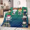 Hunter×Hunter Smart 2D Cartoon Flannel Blanket, Printed Pattern for Couch, Soft Home Decor Travel Throw Mat_LIAN