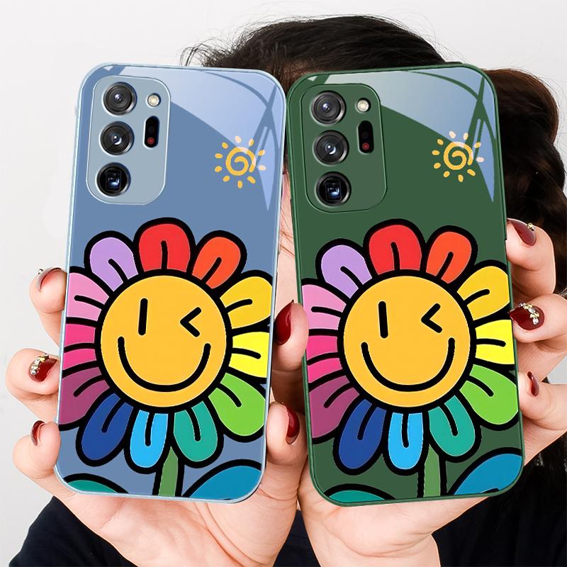 Мультяшные цветы фиолетовые Для Samsung A 01 02 03 Core 04 05 06 10 12 13 A14 5G 15 16 M 02 12 Note 8 9 10 20 стекло Ультра чехол для телефона