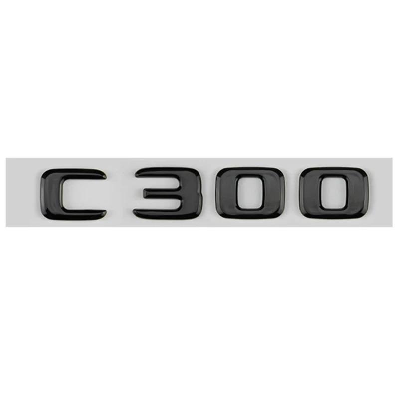 3D ABS Черные Буквы на Багажник Автомобиля Логотип C300 Для Mercedes Benz C300 W205 W204 W203 W206 2022 4MATIC Эмблема Наклейки Аксессуары UO4