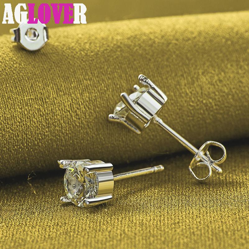 Ювелирные изделия из стерлингового серебра 925 пробы с квадратными цирконами AAA