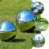 Stainless Steel Hollow Ball Large Mirror Polished Reflective Sphere Decorative Metal Orb Ornament