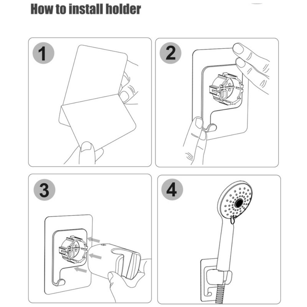 ABS Material Shower Head Holder Wall Mount Shower Head Accessory Bidet Sprayer Holder Home Use
