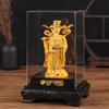 TaTanice Fortune God Decorative Ornament, Golden Buddha Statue for Home Decoration, Wealth And Safety Figurine, Business Gift for Grand Opening