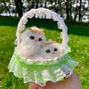 Фигурка Кошка-мать и котенок с корзиной - Игрушка-подарок для детей или девушки
