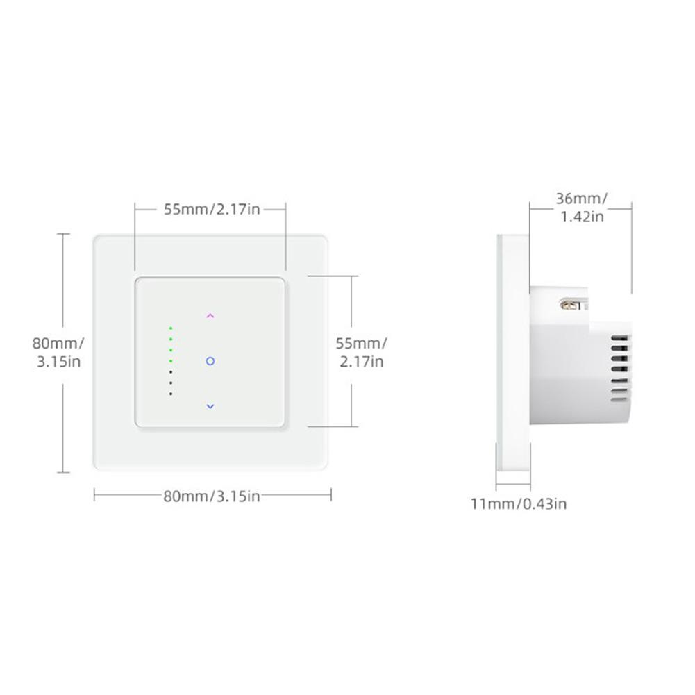 Умный переключатель для рулонных штор для домашнего использования, совместимый с голосовым управлением и управлением через приложение, поддерживает 2,4 ГГц Wi-Fi и программирование по таймеру