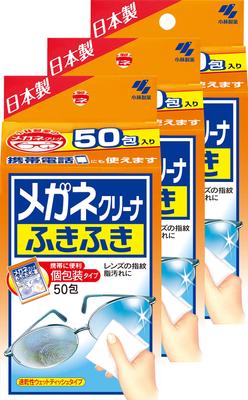 Чистящее средство для очков Fukifuki Листы для чистки очков 50 пакетов x 3 шт. в упаковке Kobayashi Pharmaceutical [Оптовая закупка] (индивидуально тип)