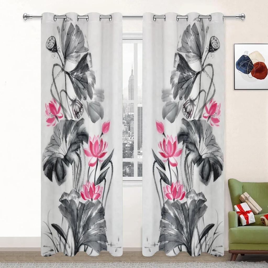 Шторы Lotus High Shading для гостиной, затемняющие шторы для спальни, эстетичные шторы для спальни, новые